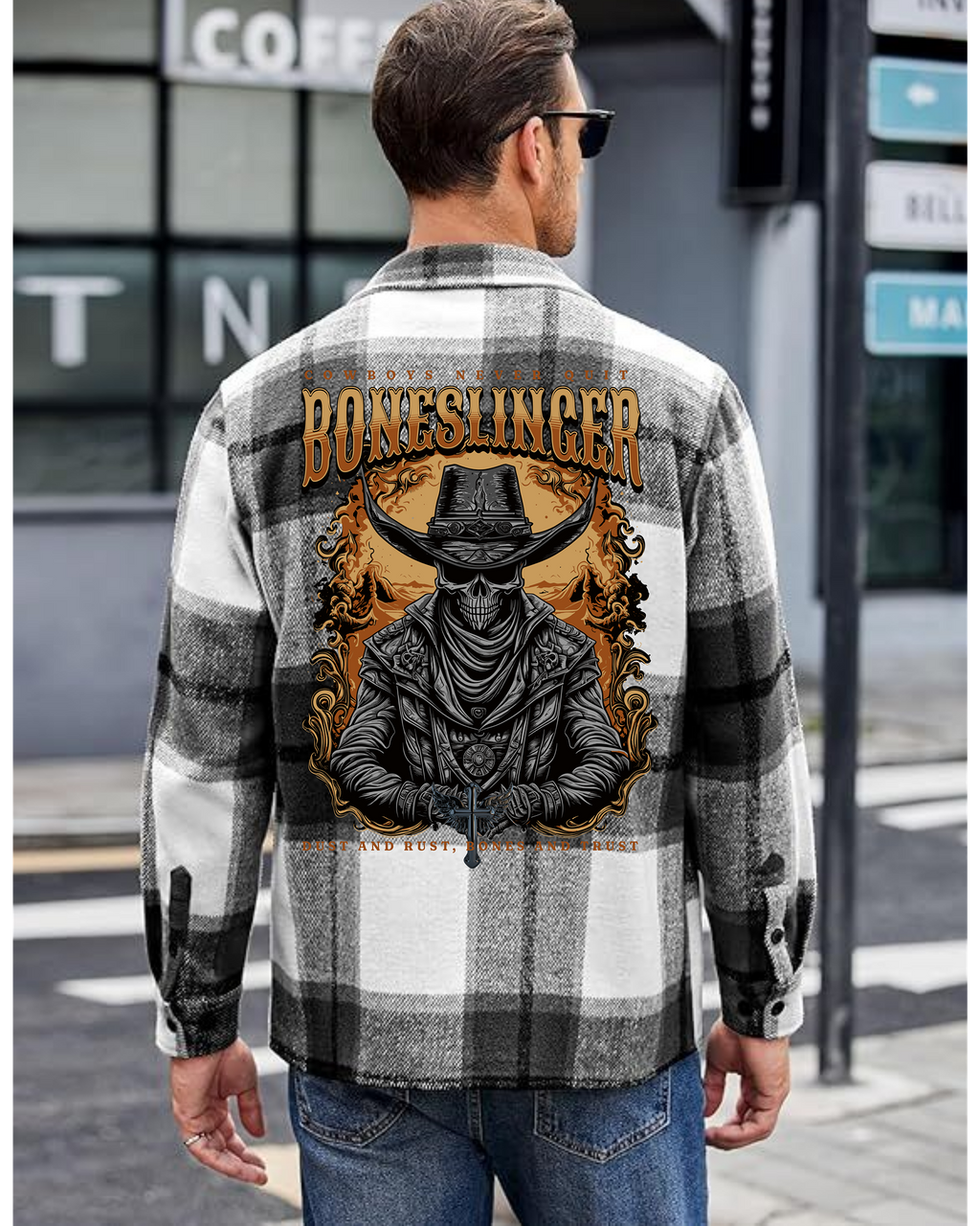 Kein Aufgeben in diesem Cowboy-Flanell