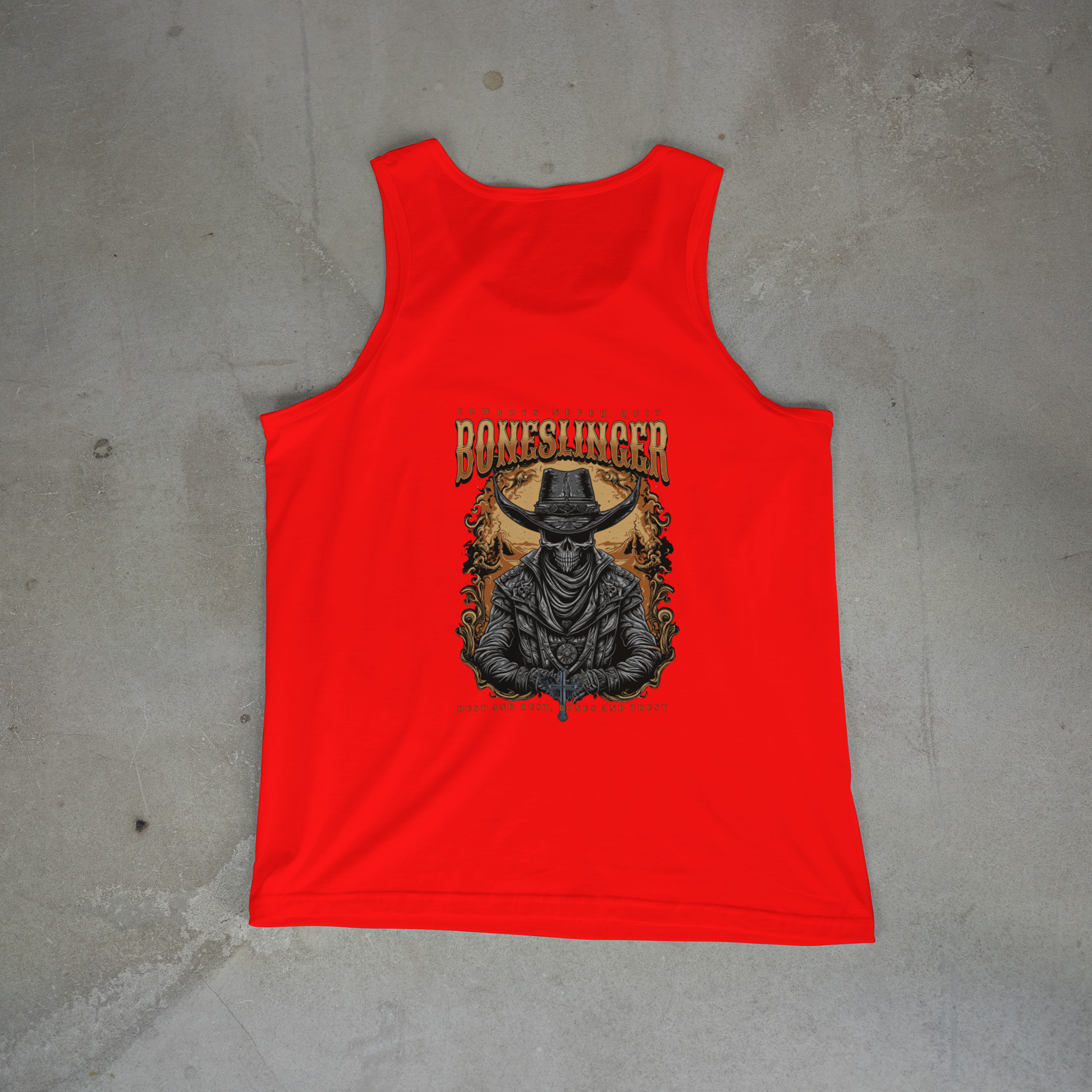 Kein Aufgeben in diesem Cowboy-Tanktop