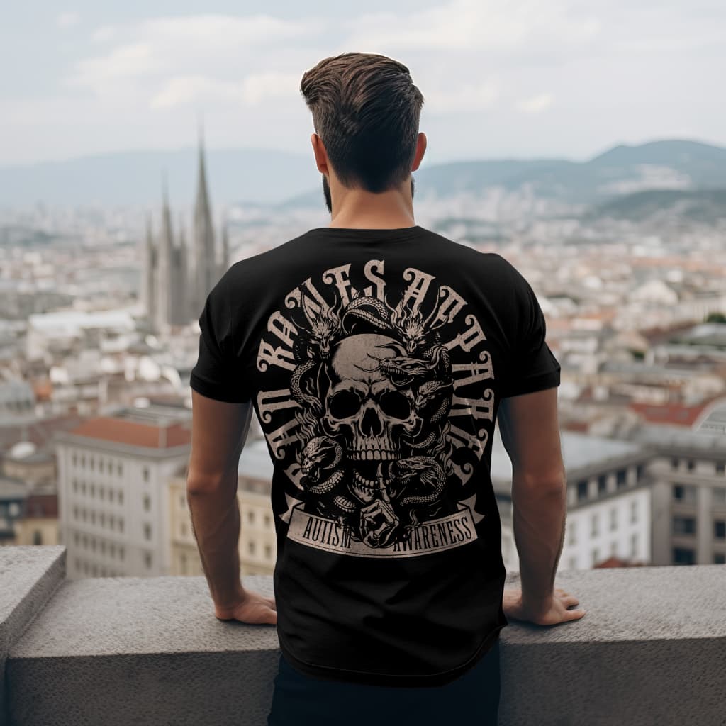 Camiseta para hombre "Autismo Huesos Malos #2"