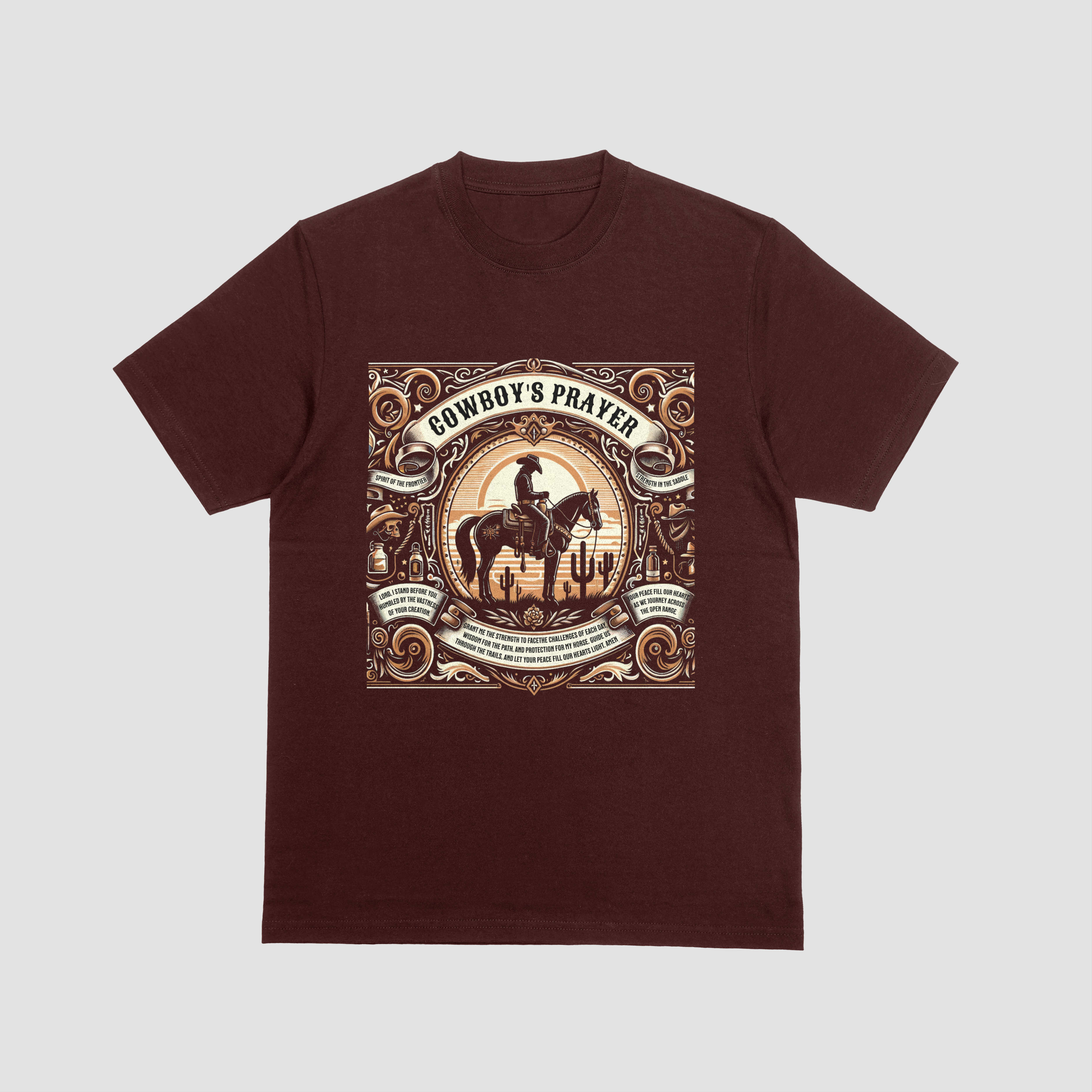 Camiseta de oración vaquera