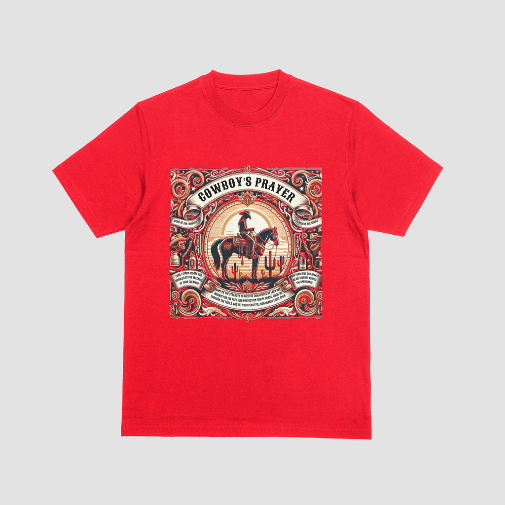 Camiseta de oración vaquera