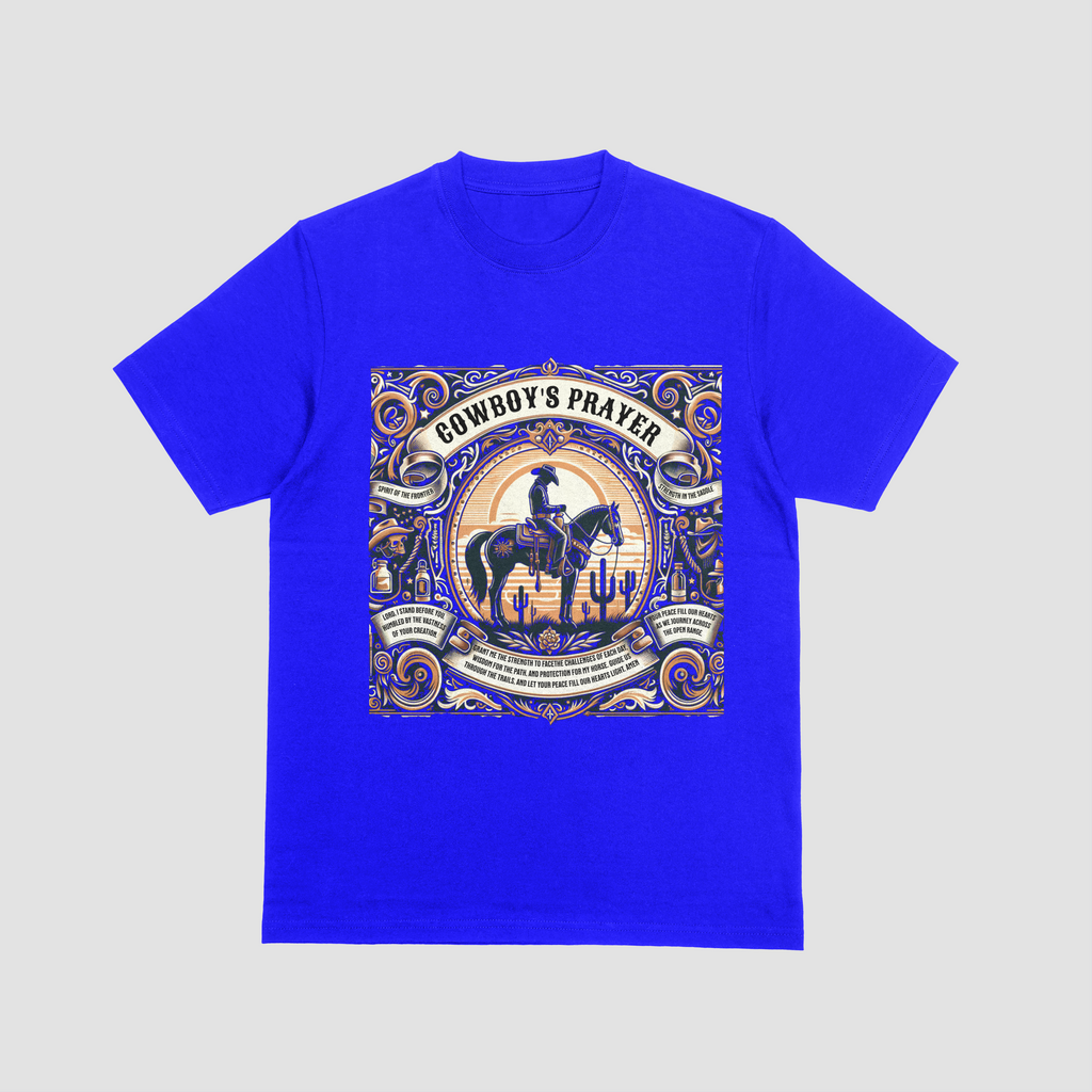 Camiseta de oración vaquera