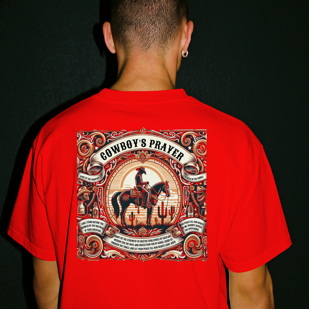Camiseta de oración vaquera