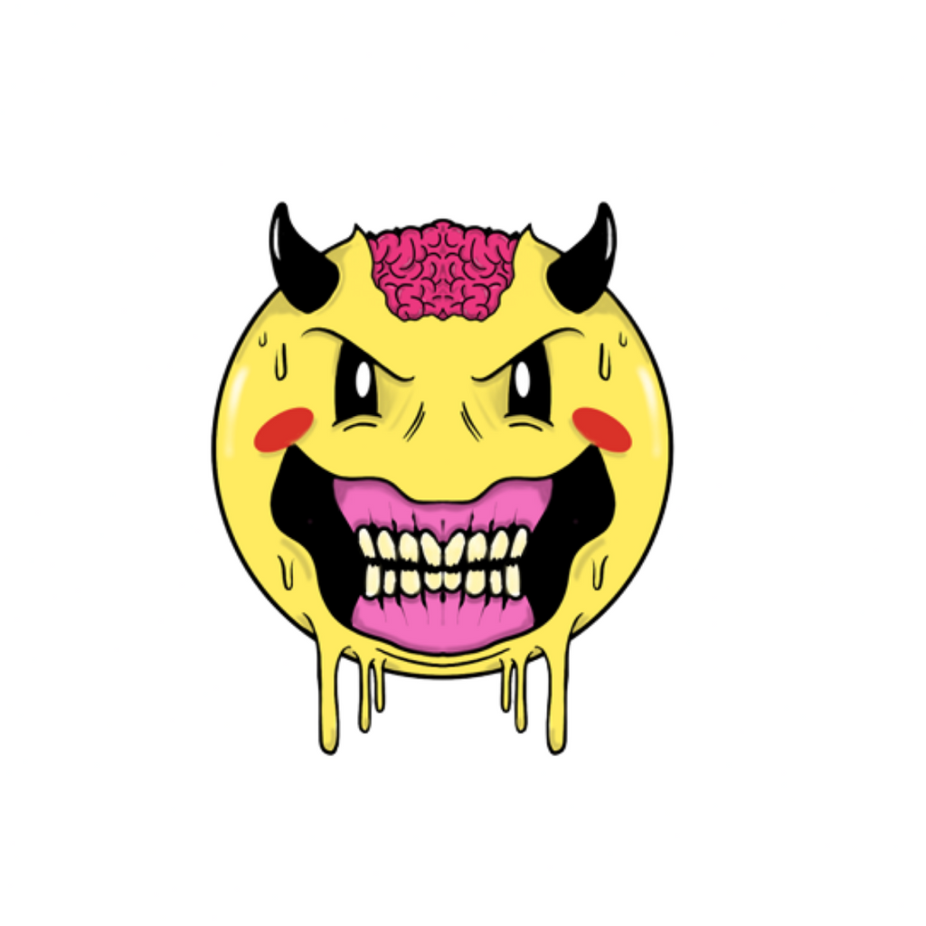 Sudadera con capucha de carita feliz
